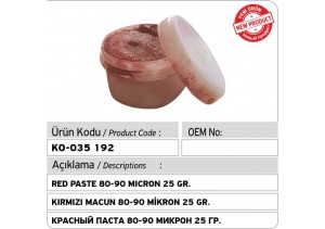 Kırmızı Macun 80-90 Mikron 25 Gr.